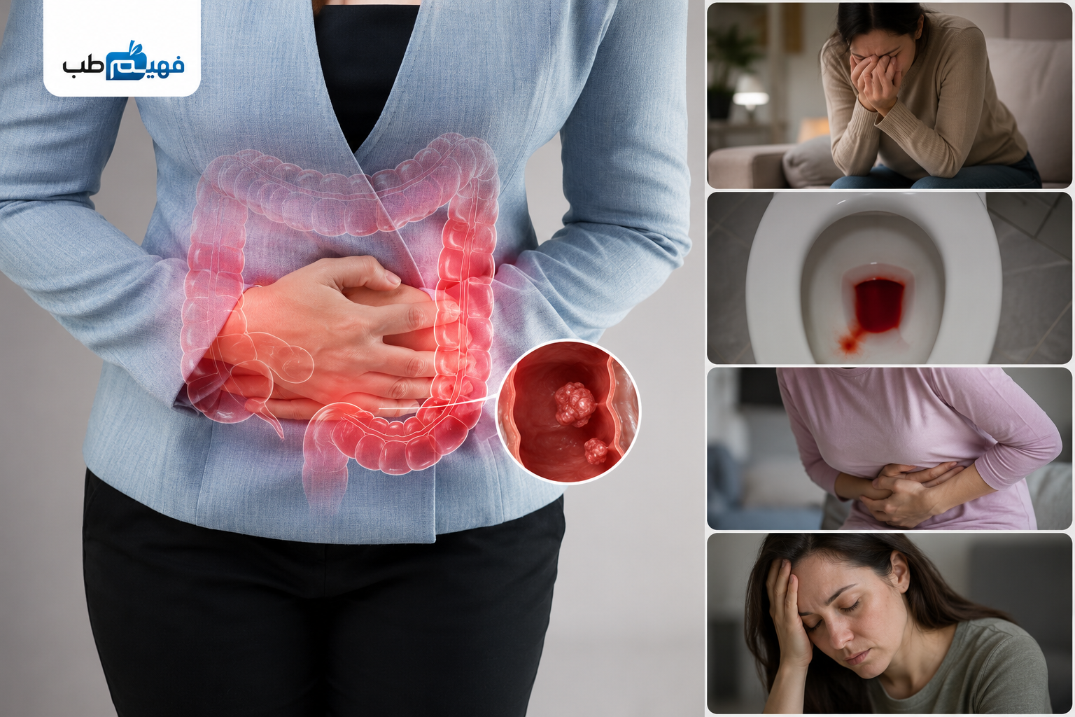 خونریزی گوارشی، خون در مدفوع و هموگلوبین پایین در سرطان روده | علائم سرطان روده در زنان