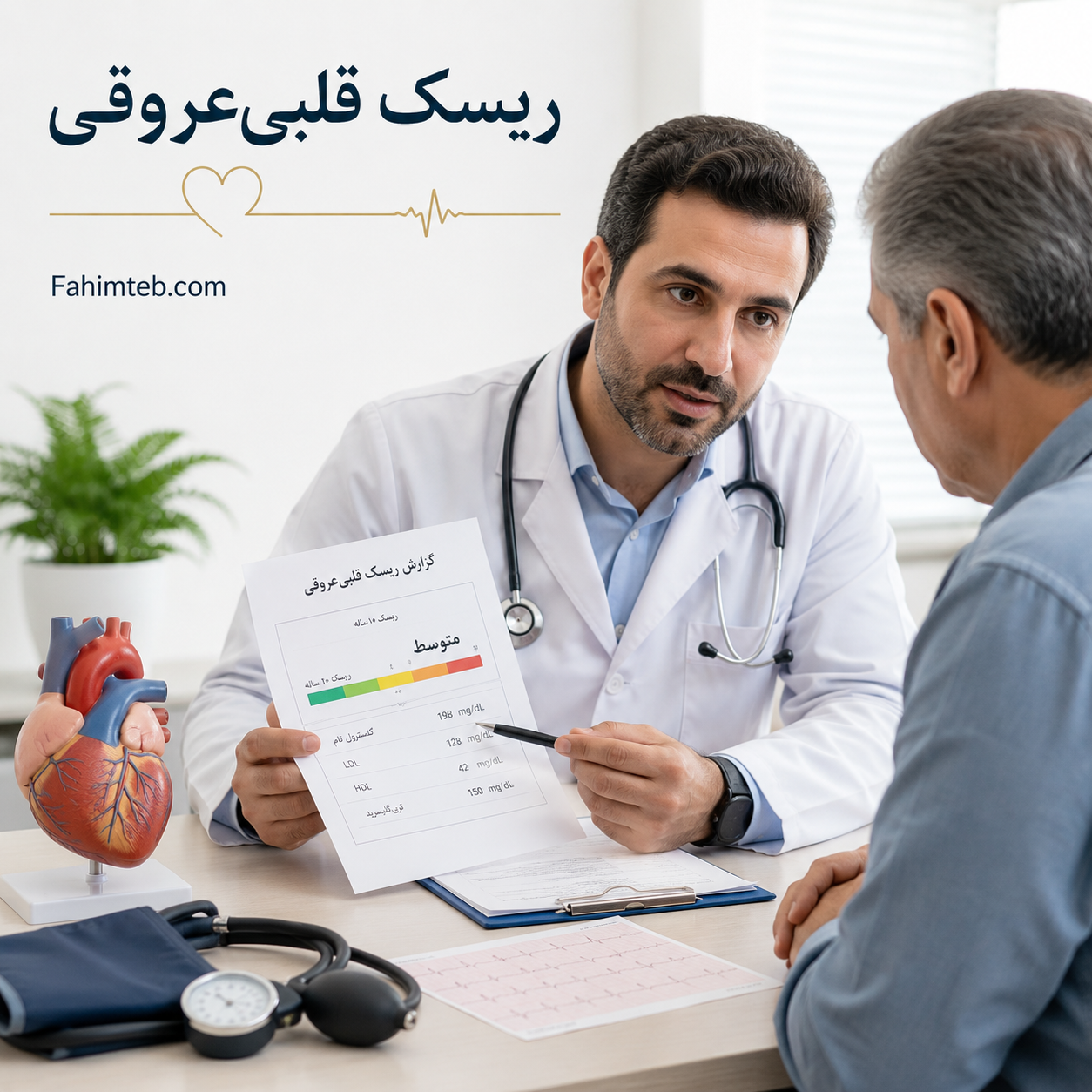 محاسبه‌گر ریسک بیماری‌های قلبی‌عروقی 10 ساله | آنلاین