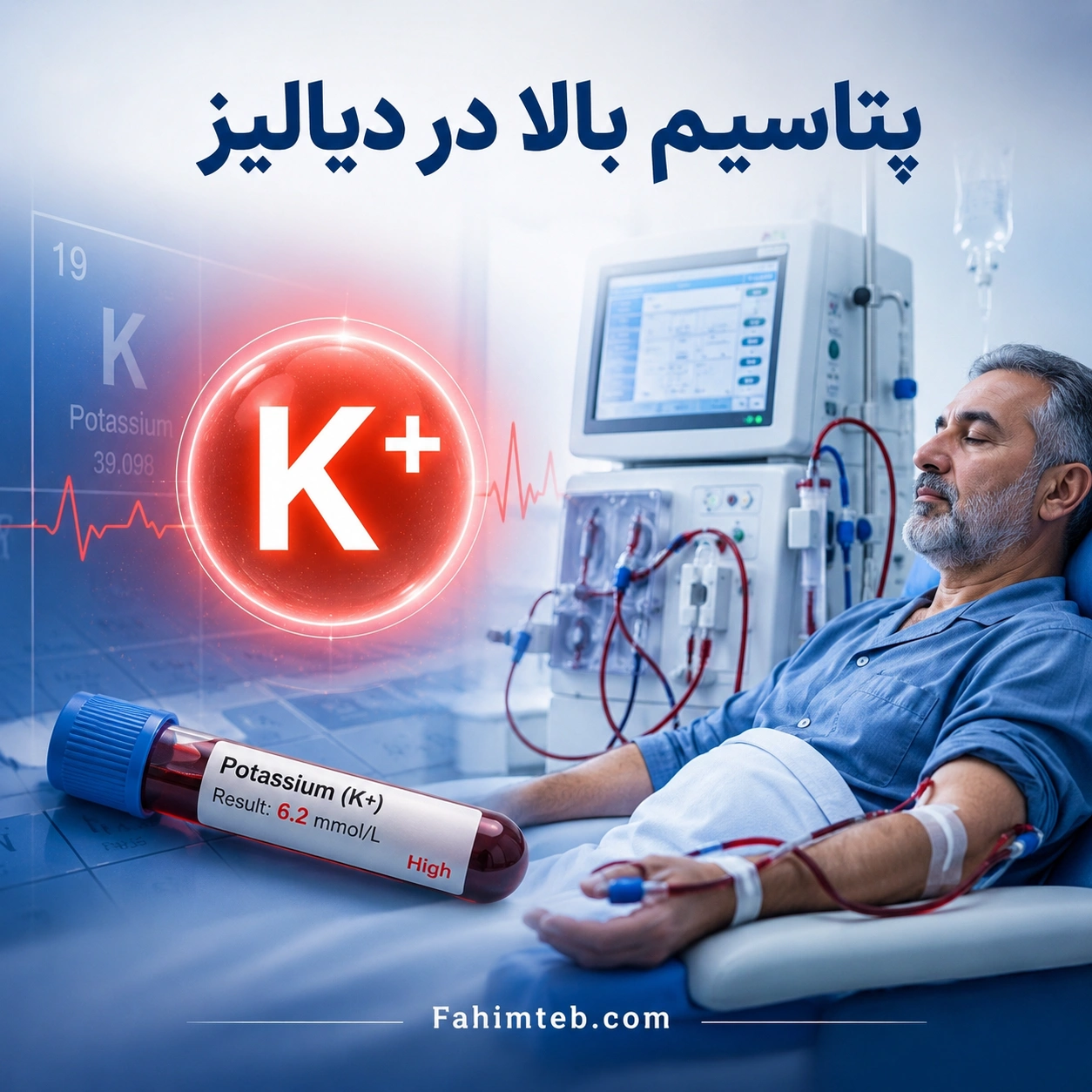 پتاسیم بالا در بیماران دیالیزی | محدوده، علائم و عوارض